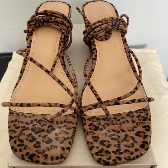 Urban Outfitters Shoes - Alexa Leopard Strappy sandals